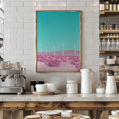 Palm Springs Windmills in the Desert - Stretched Canvas, Poster or Fine Art Print I Heart Wall Art