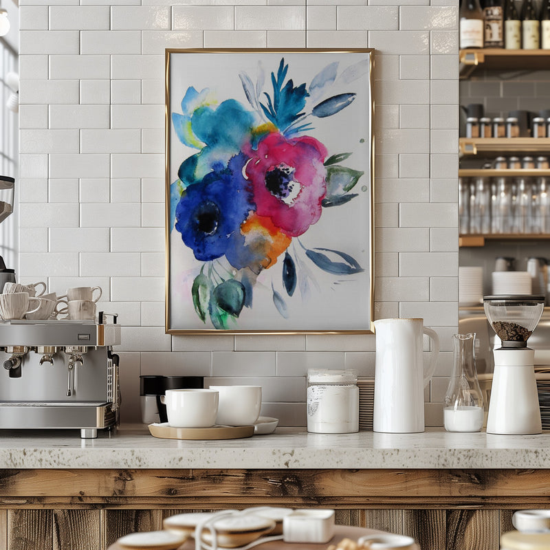 Floralno9 - Stretched Canvas, Poster or Fine Art Print I Heart Wall Art