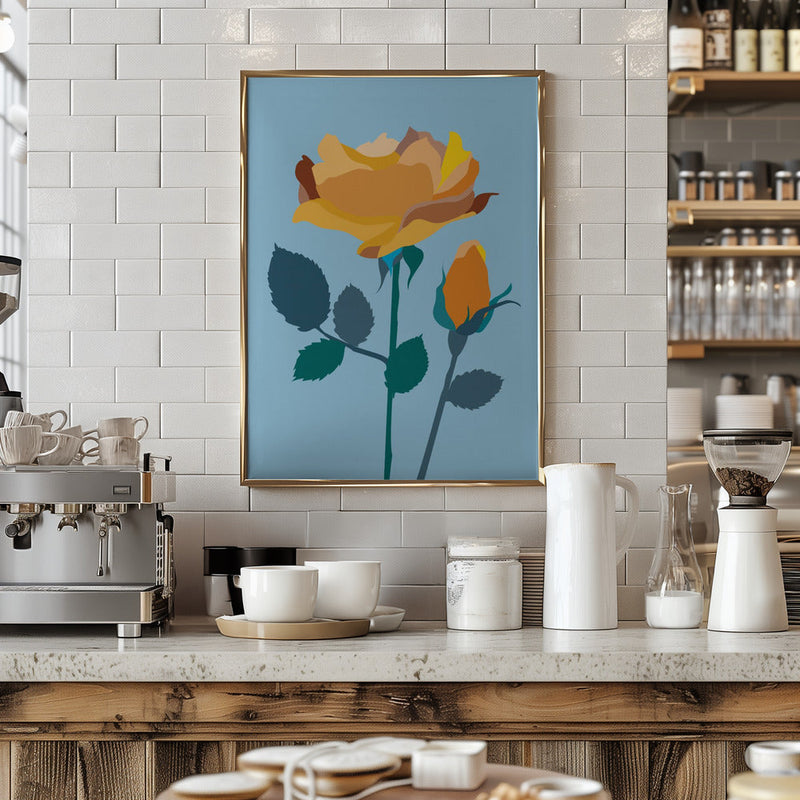 Popart Rose Iii - Stretched Canvas, Poster or Fine Art Print I Heart Wall Art