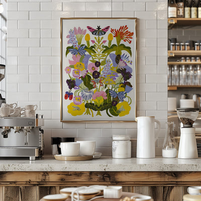 9933x14043 Din Sleeping 143 Abstract Autumn Floral.png - Stretched Canvas, Poster or Fine Art Print I Heart Wall Art