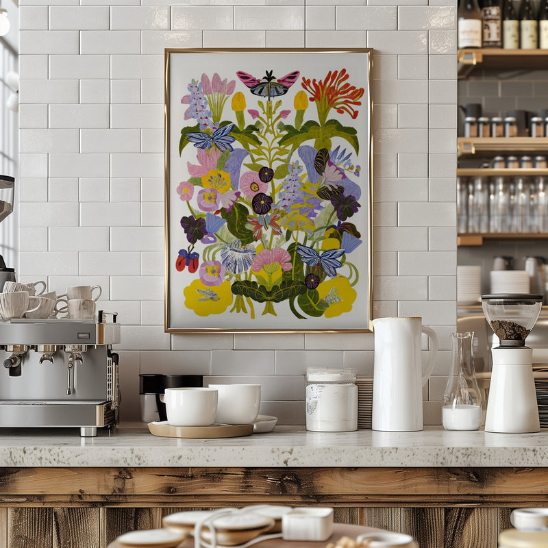 9933x14043 Din Sleeping 143 Abstract Autumn Floral.png - Stretched Canvas, Poster or Fine Art Print I Heart Wall Art