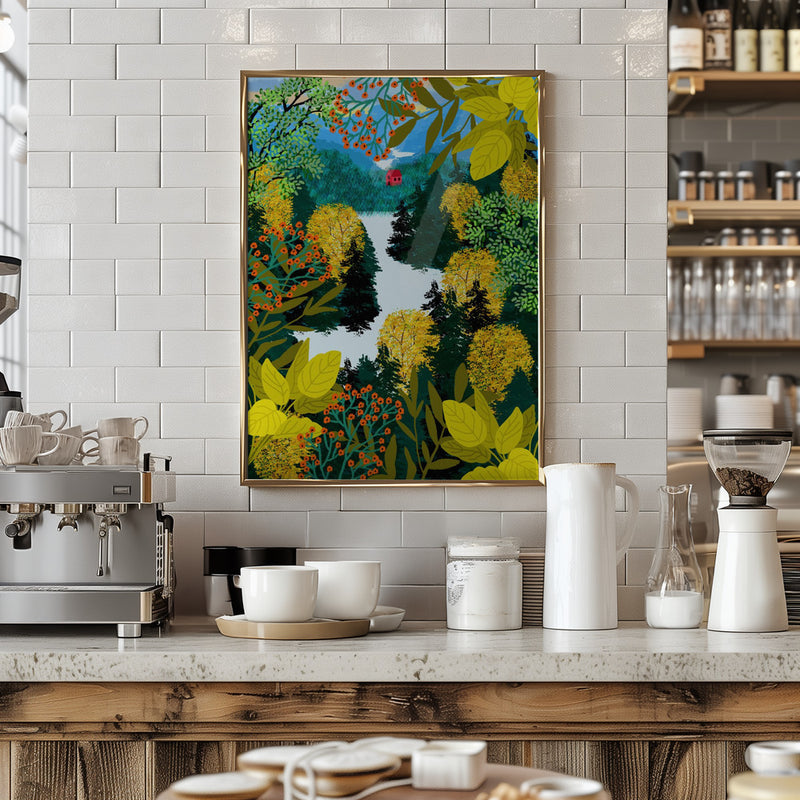 9933x14043 Din 127 View From the Mountain - Stretched Canvas, Poster or Fine Art Print I Heart Wall Art