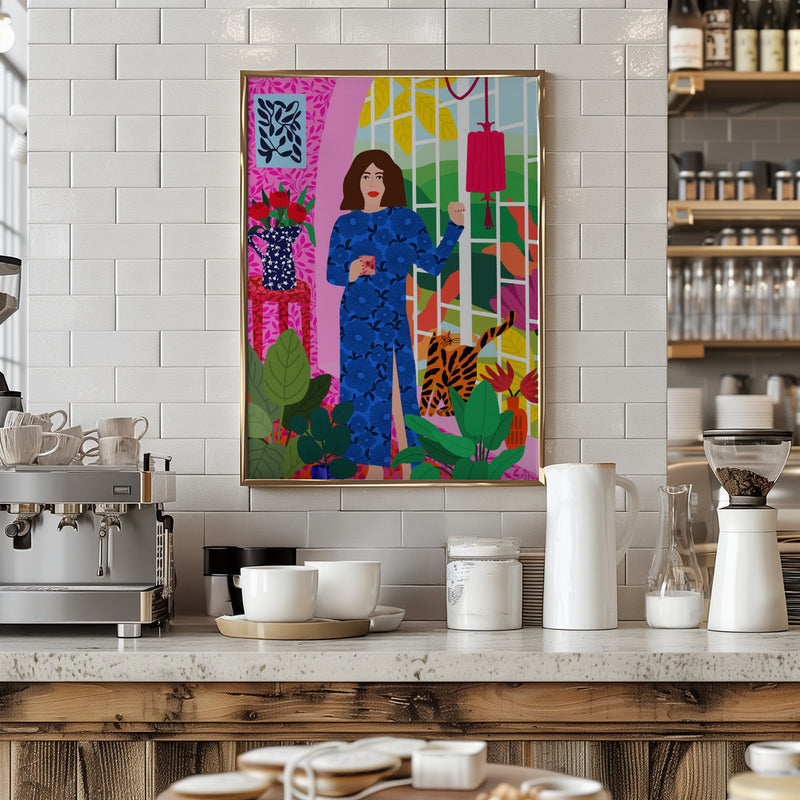 9933x14043 Din 57 Getting My Early Morning Tea - Stretched Canvas, Poster or Fine Art Print I Heart Wall Art