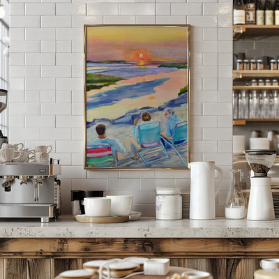 Beach People - Stretched Canvas, Poster or Fine Art Print I Heart Wall Art