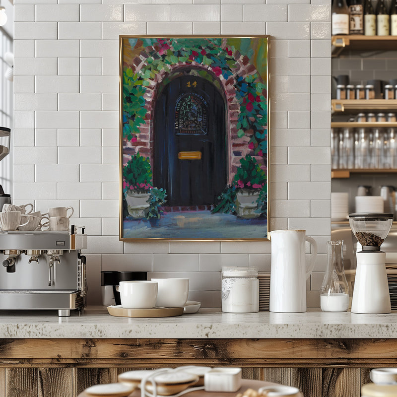 Black Door - Stretched Canvas, Poster or Fine Art Print I Heart Wall Art