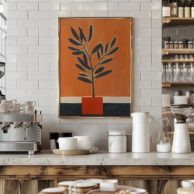 Orange Plant - Stretched Canvas, Poster or Fine Art Print I Heart Wall Art