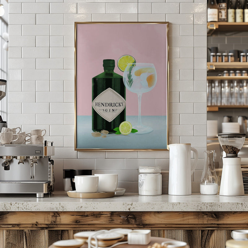 Gin Tonic - Stretched Canvas, Poster or Fine Art Print I Heart Wall Art