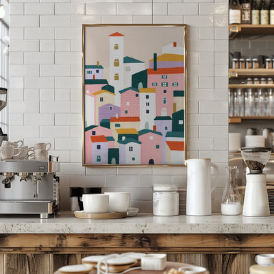 Town - Stretched Canvas, Poster or Fine Art Print I Heart Wall Art