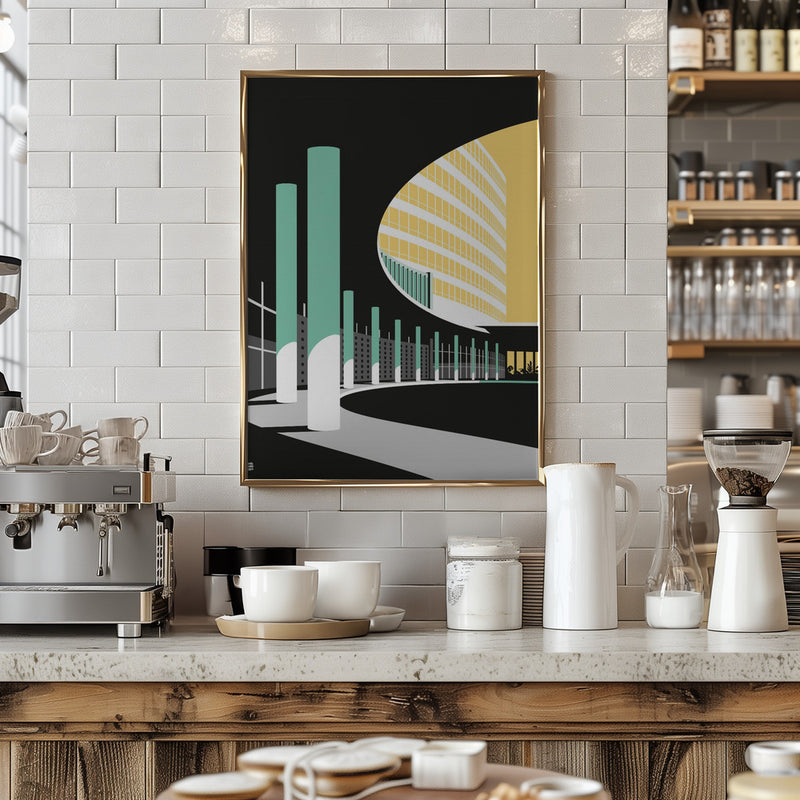 Miami Fontainbleu Entrance - Stretched Canvas, Poster or Fine Art Print I Heart Wall Art