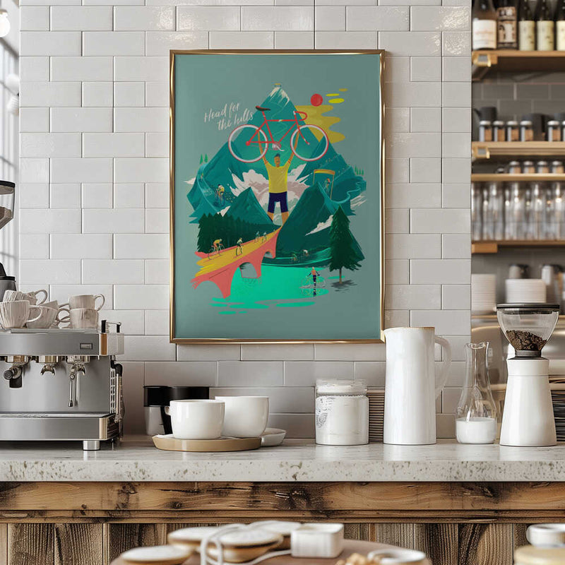 Head for the Hills - Stretched Canvas, Poster or Fine Art Print