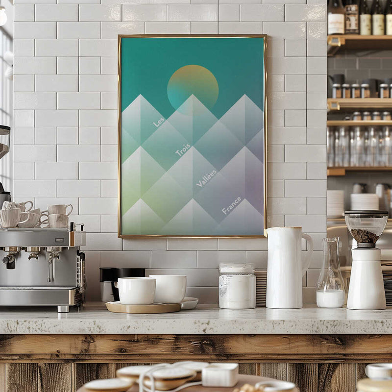 The Three Valleys Ski - Stretched Canvas, Poster or Fine Art Print