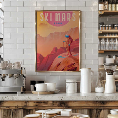 Ski Mars - Stretched Canvas, Poster or Fine Art Print
