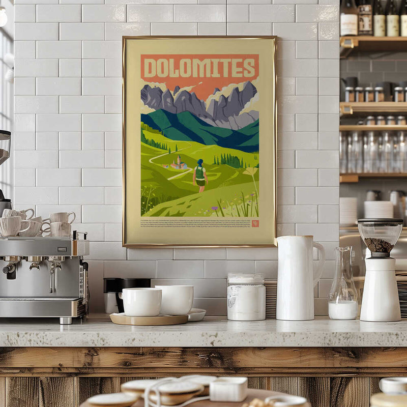 The Dolomites - Stretched Canvas, Poster or Fine Art Print