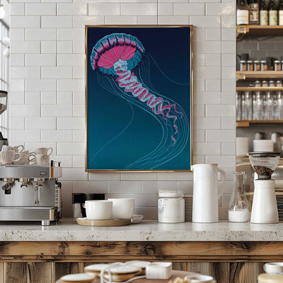 Lions Mane Jellyfish - Stretched Canvas, Poster or Fine Art Print