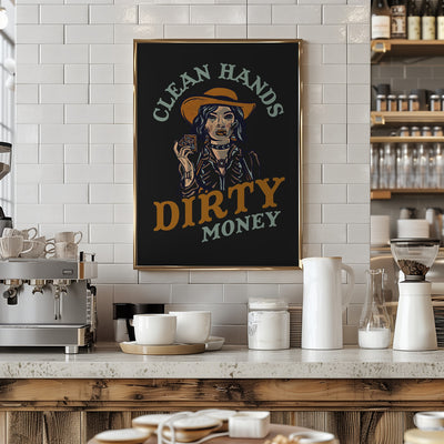 Dirty Money.png - Stretched Canvas, Poster or Fine Art Print I Heart Wall Art
