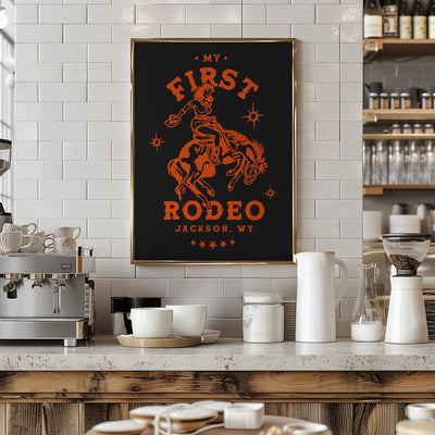 First Rodeo.png - Stretched Canvas, Poster or Fine Art Print I Heart Wall Art