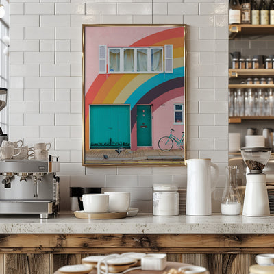 Groovy House - Stretched Canvas, Poster or Fine Art Print I Heart Wall Art