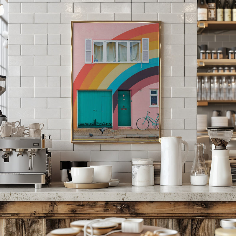 Groovy House - Stretched Canvas, Poster or Fine Art Print I Heart Wall Art