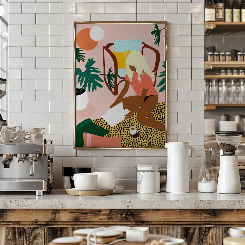 Chic Reading Corner - Stretched Canvas, Poster or Fine Art Print I Heart Wall Art