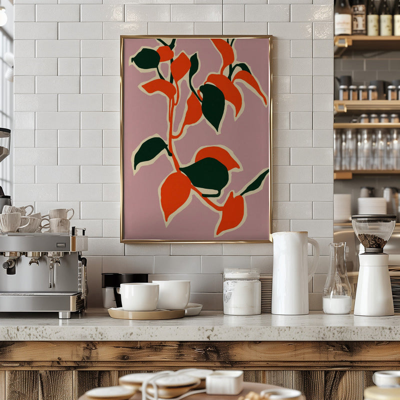 Leafy Abstraction - Stretched Canvas, Poster or Fine Art Print I Heart Wall Art