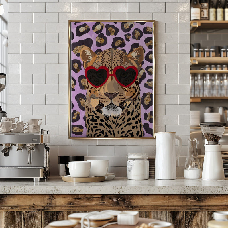 Leopard Print Leopard Pink - Stretched Canvas, Poster or Fine Art Print I Heart Wall Art