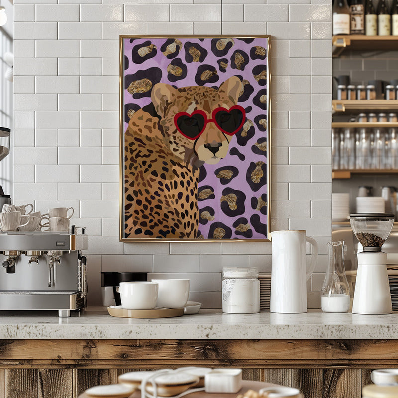 Leopard Print Pink - Stretched Canvas, Poster or Fine Art Print I Heart Wall Art