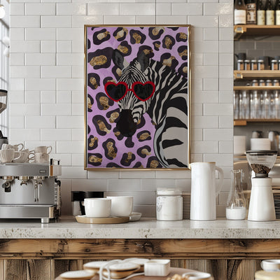 Leopard Print Zebra Pink - Stretched Canvas, Poster or Fine Art Print I Heart Wall Art