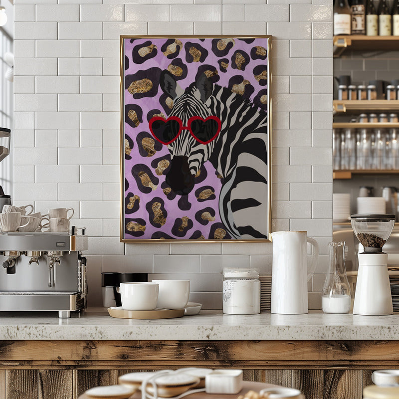 Leopard Print Zebra Pink - Stretched Canvas, Poster or Fine Art Print I Heart Wall Art