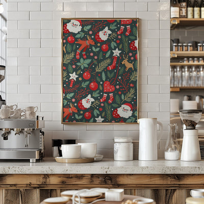 Merry Christmas Whimsy - Stretched Canvas, Poster or Fine Art Print I Heart Wall Art