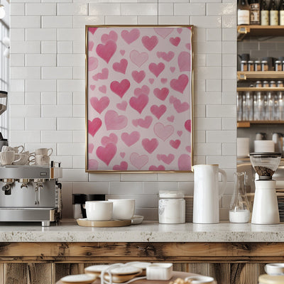 Pink Love - Stretched Canvas, Poster or Fine Art Print I Heart Wall Art