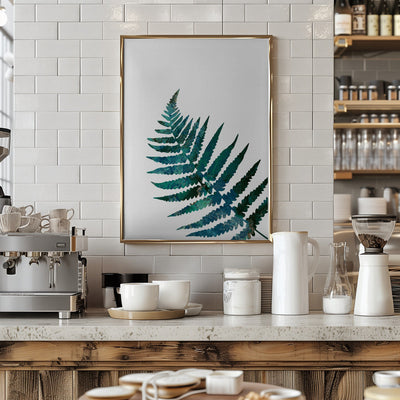 Watercolour fern - Stretched Canvas, Poster or Fine Art Print I Heart Wall Art