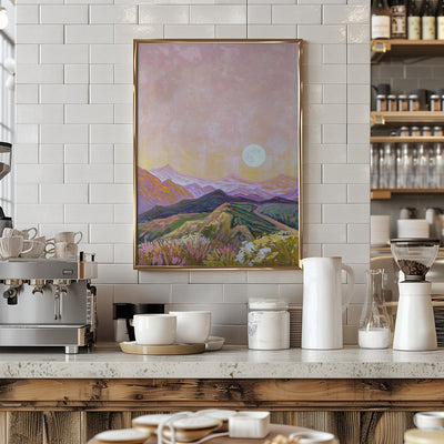 Moon Hills - Stretched Canvas, Poster or Fine Art Print I Heart Wall Art