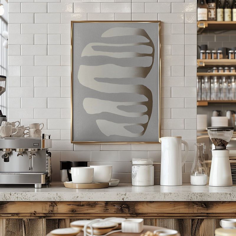 Organic Shapes and Neutral Tones - Stretched Canvas, Poster or Fine Art Print I Heart Wall Art