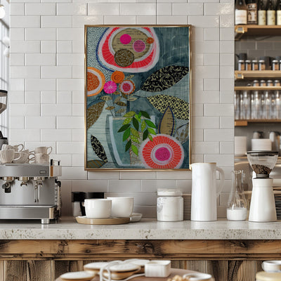 Collage Bloom - Stretched Canvas, Poster or Fine Art Print I Heart Wall Art