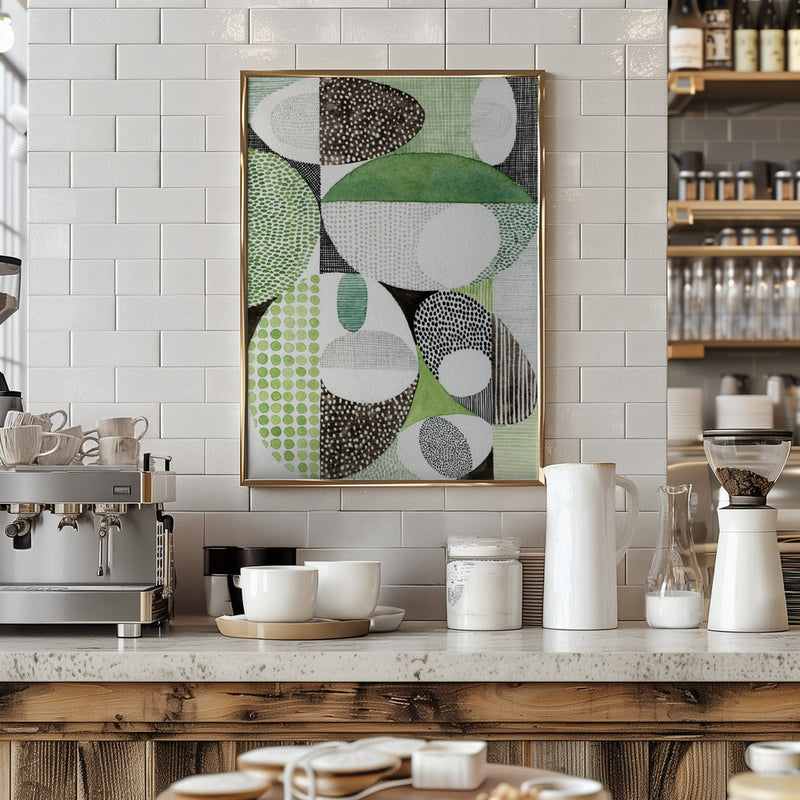 Geometric Shapes With Patterns - Stretched Canvas, Poster or Fine Art Print I Heart Wall Art