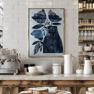 Indigo Blue Tulips - Stretched Canvas, Poster or Fine Art Print I Heart Wall Art