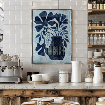 Indigo Blue Still Life - Stretched Canvas, Poster or Fine Art Print I Heart Wall Art