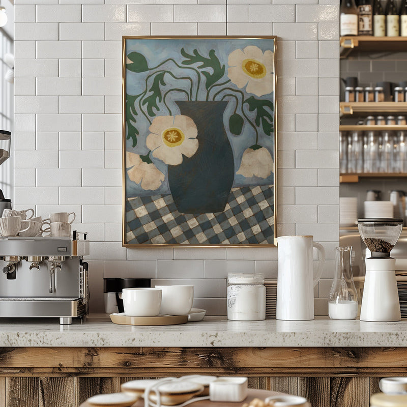 White Icelandic Poppies - Stretched Canvas, Poster or Fine Art Print I Heart Wall Art