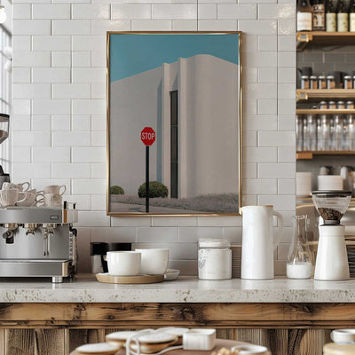 Stopped for the view - Stretched Canvas, Poster or Fine Art Print I Heart Wall Art