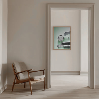 US classic car 1954 Bel Air Powerglide - Stretched Canvas, Poster or Fine Art Print I Heart Wall Art