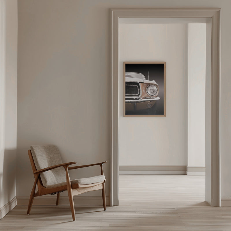 American classic car Mustang Coupe 1968 - Stretched Canvas, Poster or Fine Art Print I Heart Wall Art