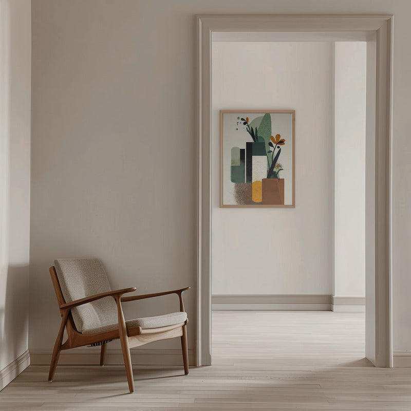 Geometric Vases - Stretched Canvas, Poster or Fine Art Print I Heart Wall Art