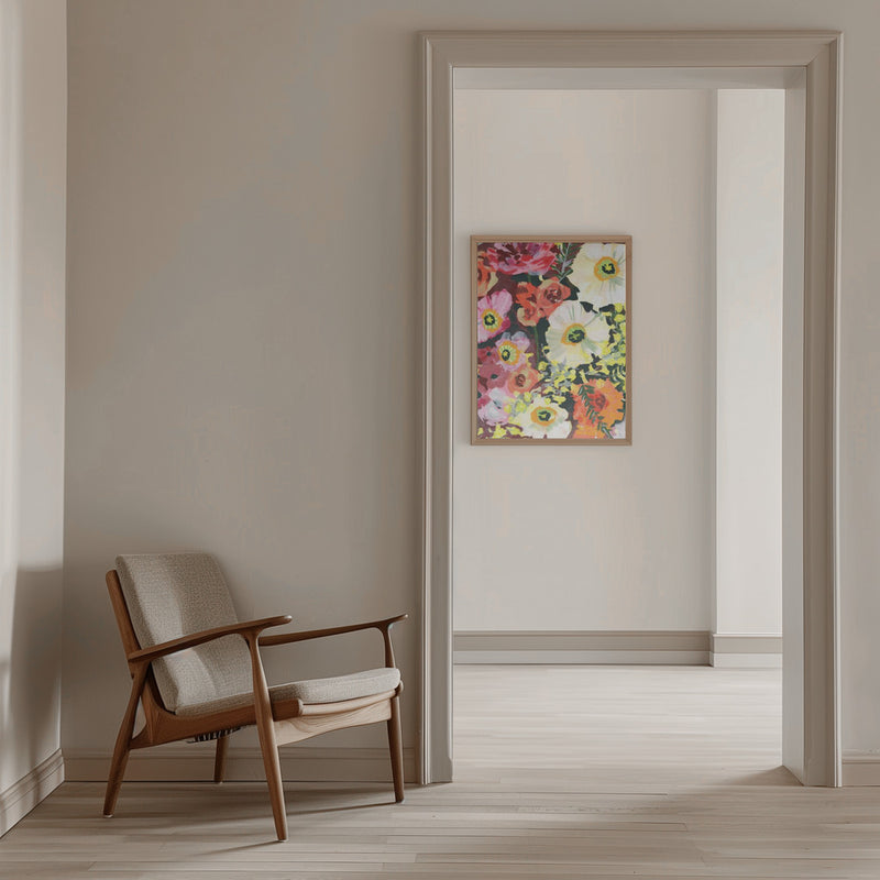 White Anemones - Stretched Canvas, Poster or Fine Art Print I Heart Wall Art