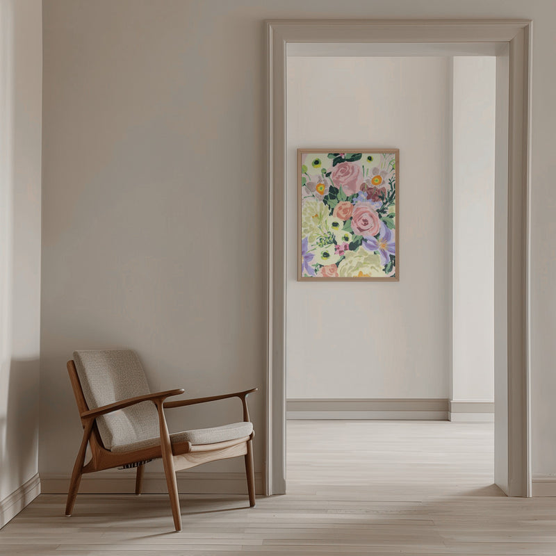 Romantic Bouqet - Stretched Canvas, Poster or Fine Art Print I Heart Wall Art