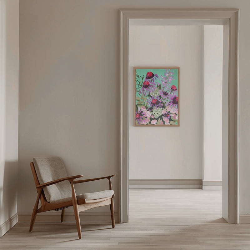 Echinacea Red And Pink - Stretched Canvas, Poster or Fine Art Print I Heart Wall Art