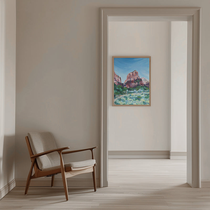 Angels Landing - Stretched Canvas, Poster or Fine Art Print I Heart Wall Art