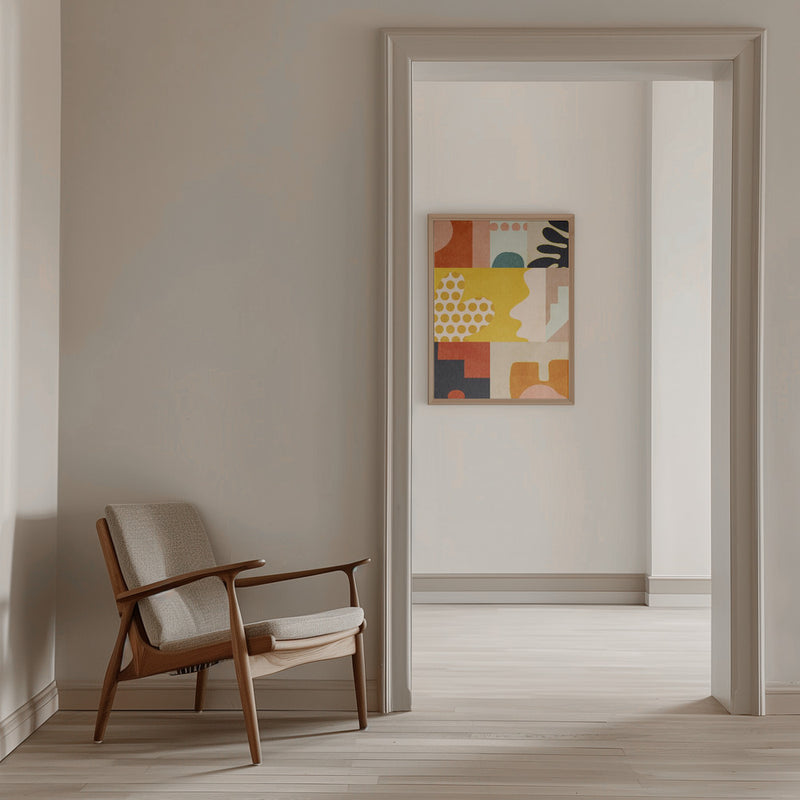 Playing Around Shapes 6 - Stretched Canvas, Poster or Fine Art Print I Heart Wall Art