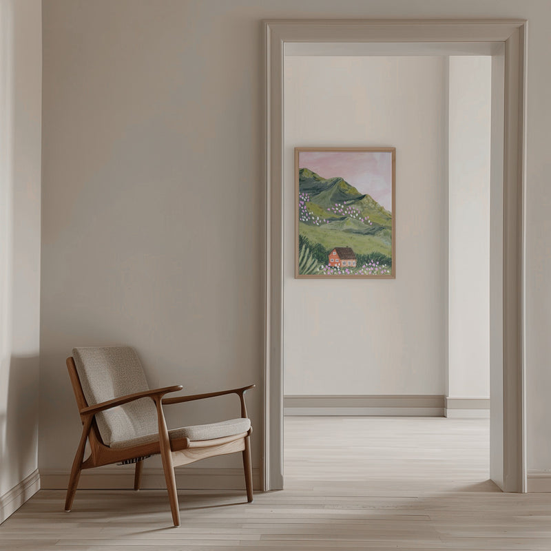 Mountain House - Stretched Canvas, Poster or Fine Art Print I Heart Wall Art