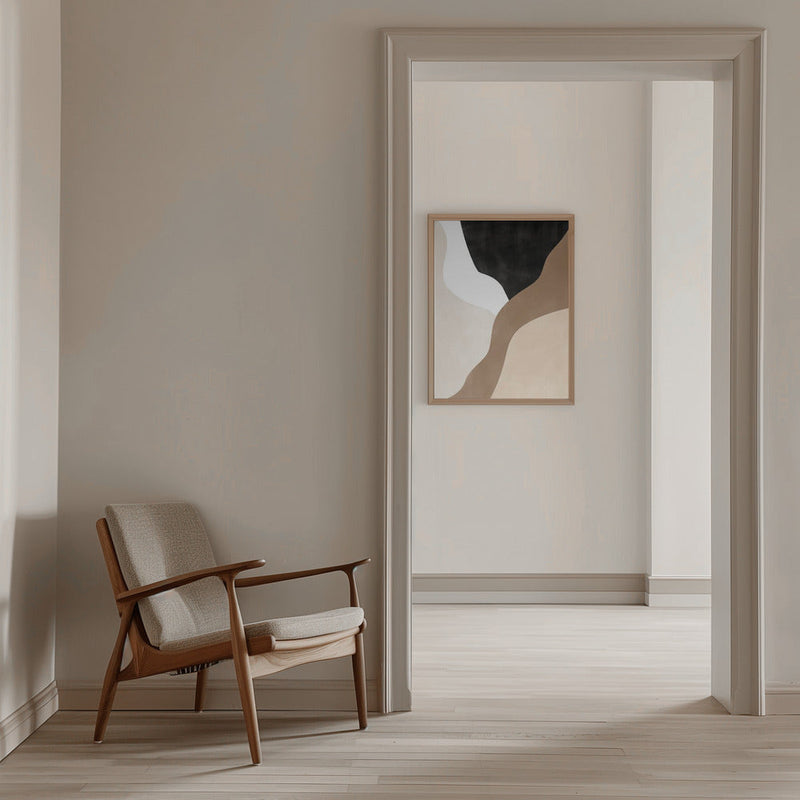 Abstract Beige and Brown Art - Stretched Canvas, Poster or Fine Art Print I Heart Wall Art