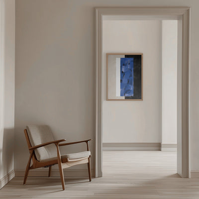 Blue Block Essence - Stretched Canvas, Poster or Fine Art Print I Heart Wall Art